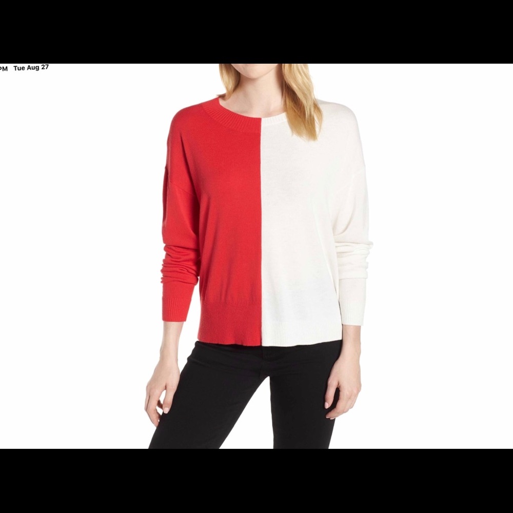 NWT Trouve Asymmetrical Pullover Sweater Size M